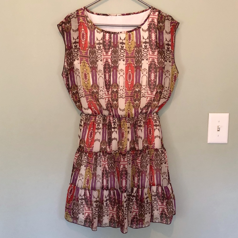 Aztec Tribal Print Boho Festival Dress - Picture 3 of 6